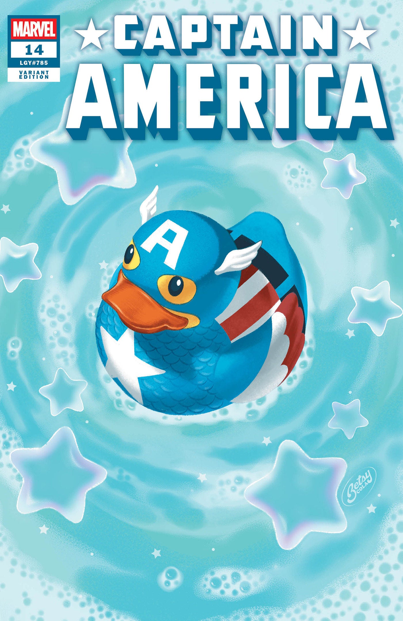Captain America #14 Betsy Cola Marvel Duck Variant [Arm] (NM)