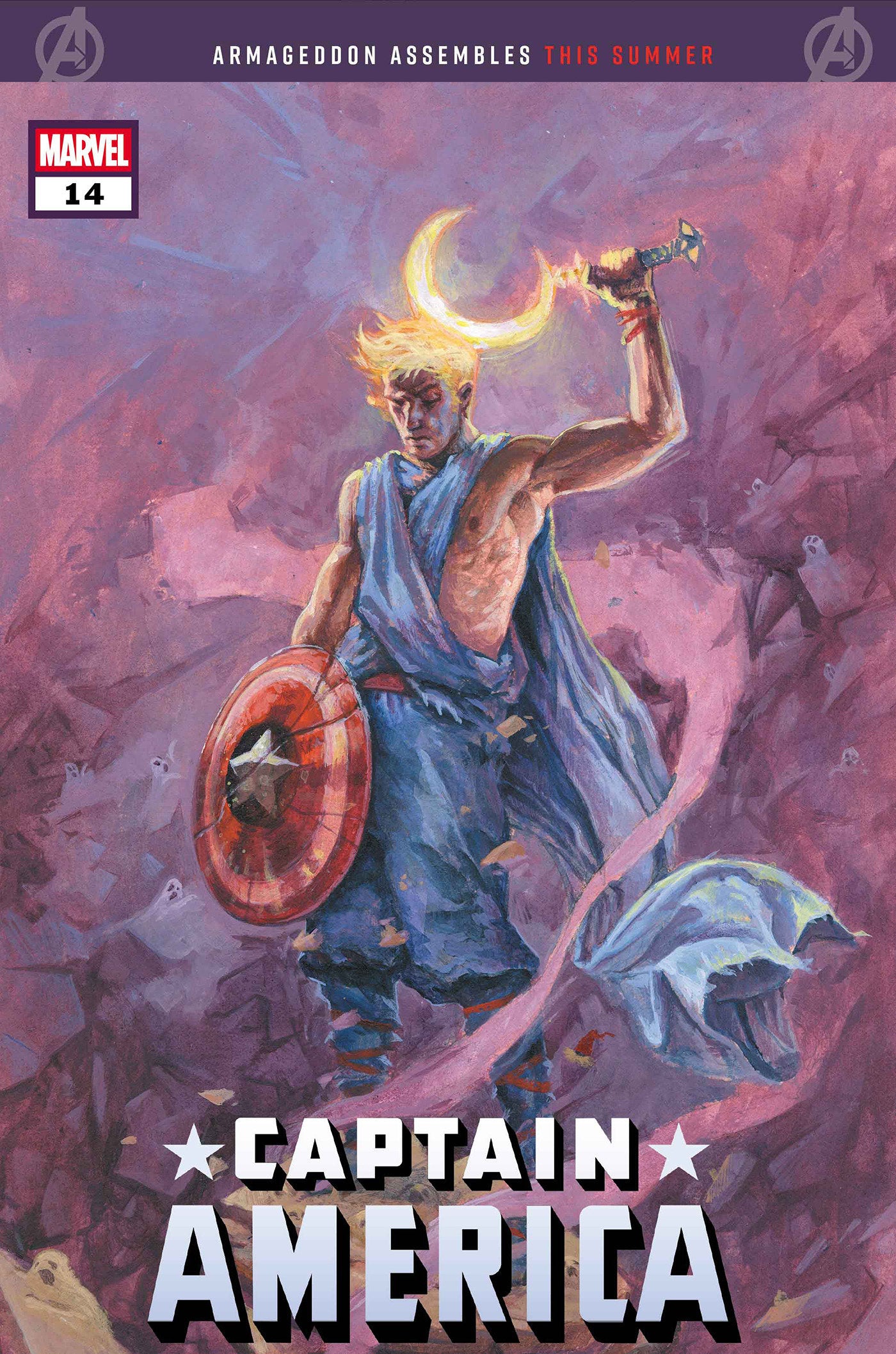 Captain America #14 Domenico Cava Variant [Arm] (NM)