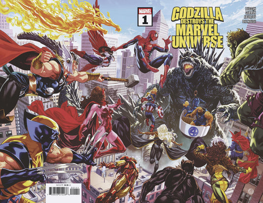 Godzilla Destroys The Marvel Universe #1 Wraparound Cover (NM)