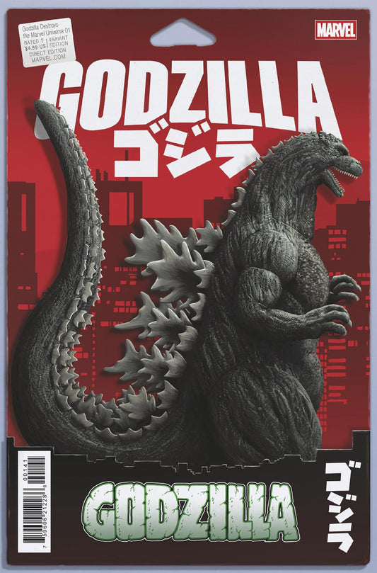 Godzilla Destroys The Marvel Universe #1 John Tyler Christopher Action Figure Variant (NM)
