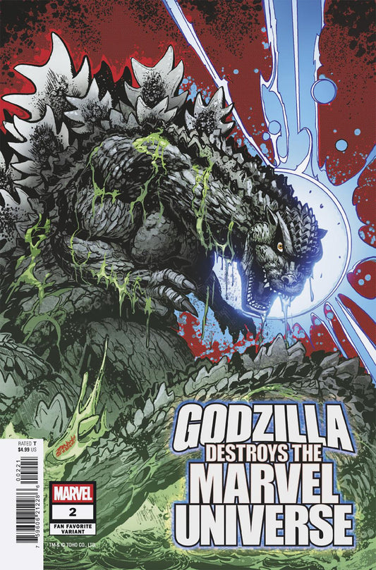 Godzilla Destroys The Marvel Universe #2 Jeff Zornow Fan Favorite Variant (NM)