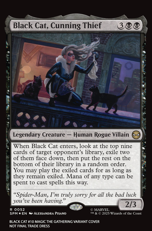 Black Cat #10 Alessandra Pisano Magic: The Gathering Variant (NM)