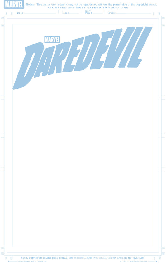 Daredevil #1 Blue Line Blank Cover Variant (NM)