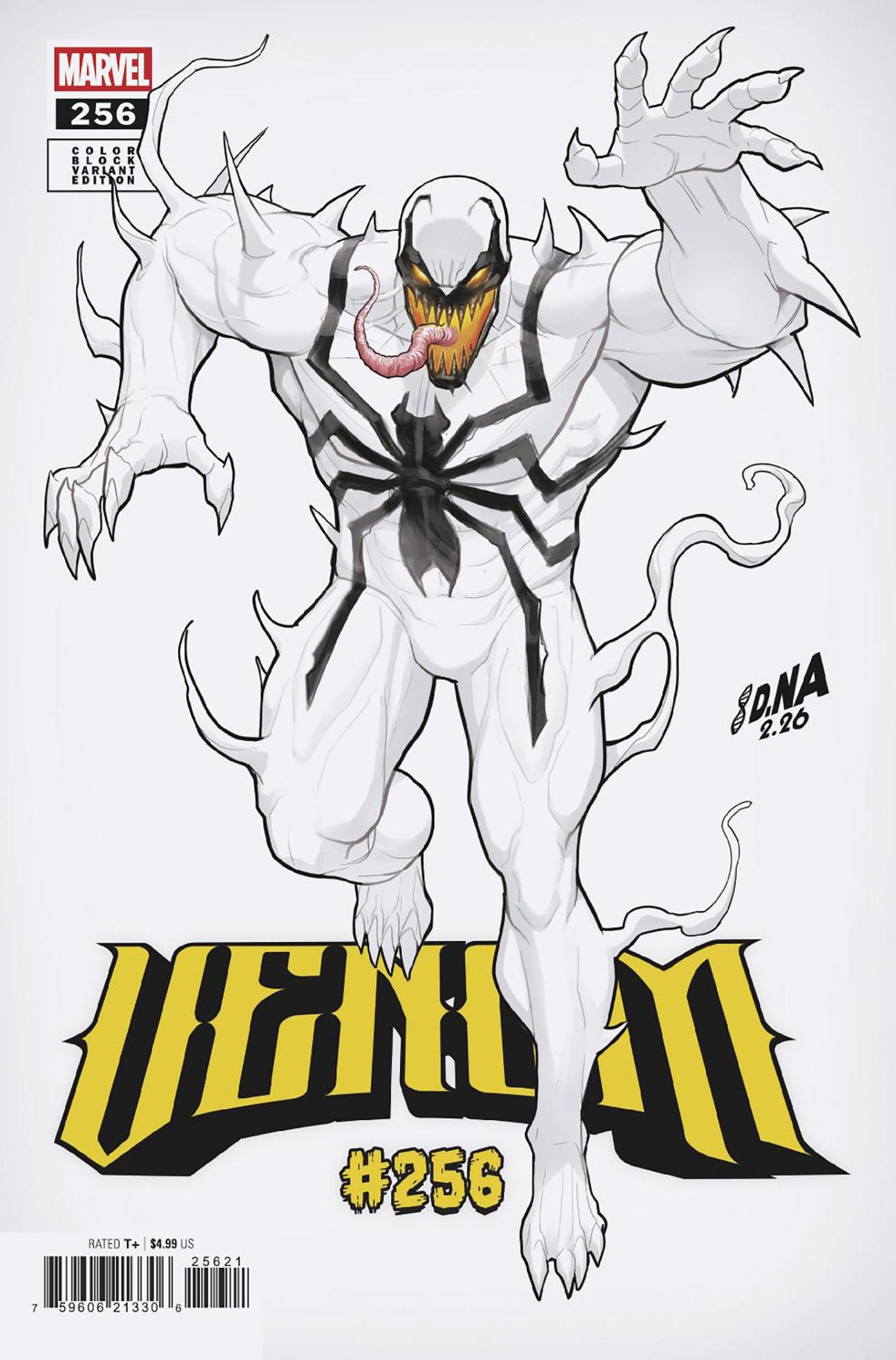 Venom #256 David Nakayama Color Block White Variant [Ds] (NM)