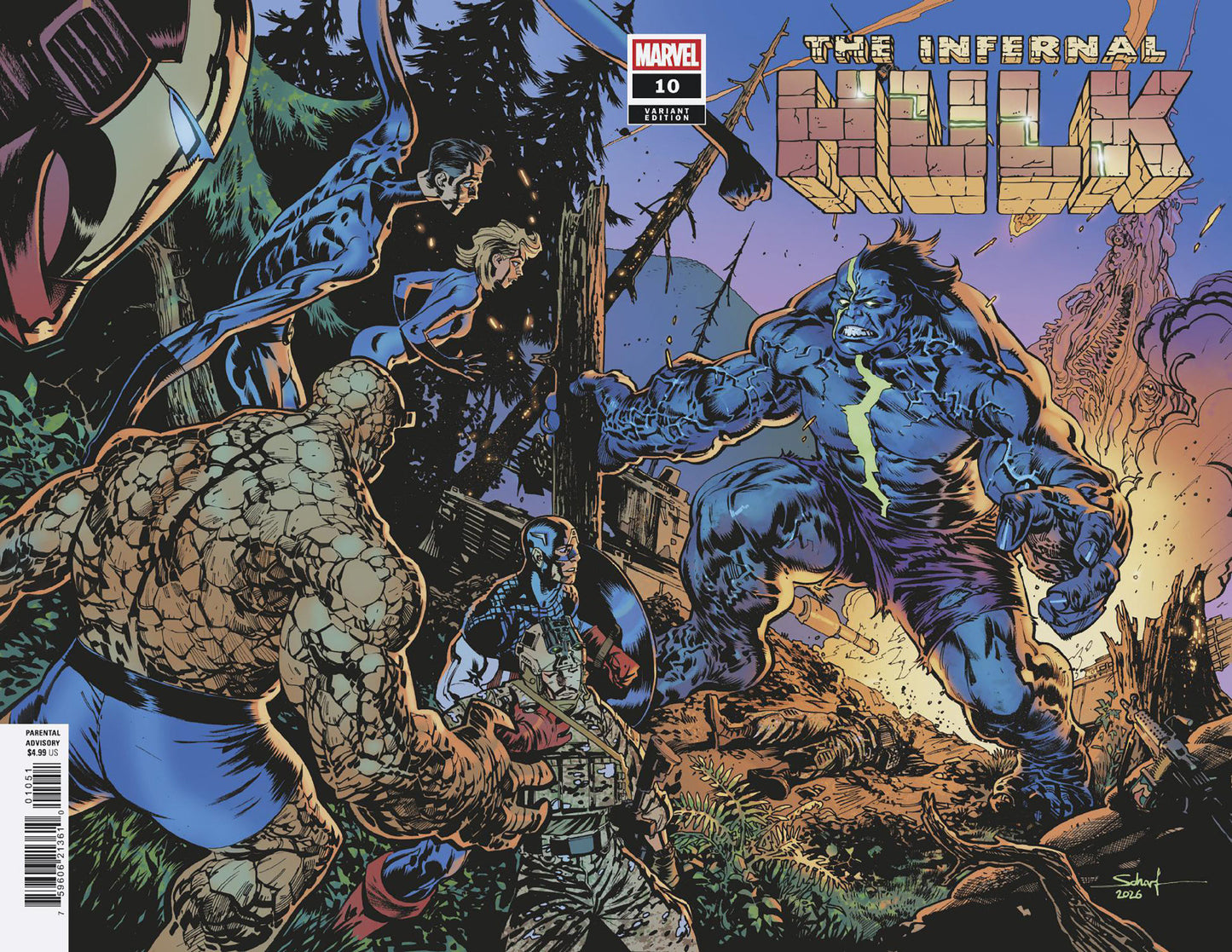Infernal Hulk #10 Jonas Scharf Wraparound Battle Variant (NM)