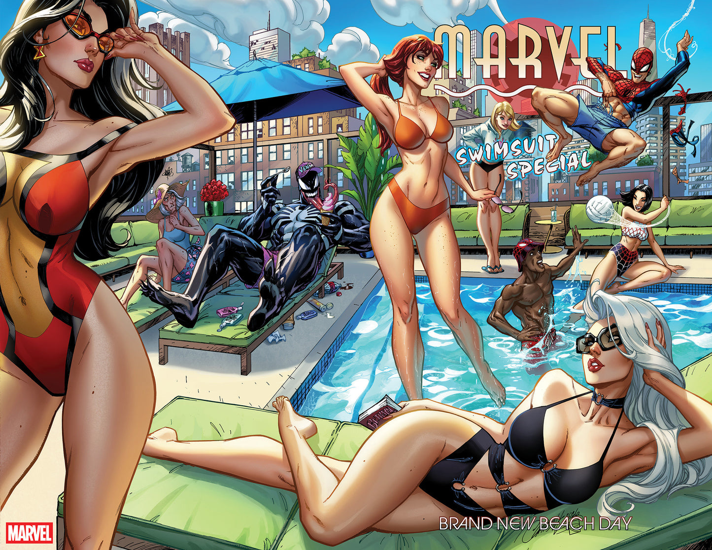 Marvel Swimsuit Special: Brand New Beach Day #1 Wraparound Cover (NM)