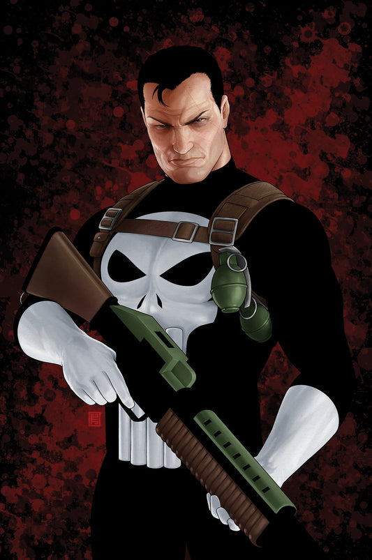 Punisher #1 John Tyler Christopher Negative Space Virgin 2nd Printing Variant (NM)