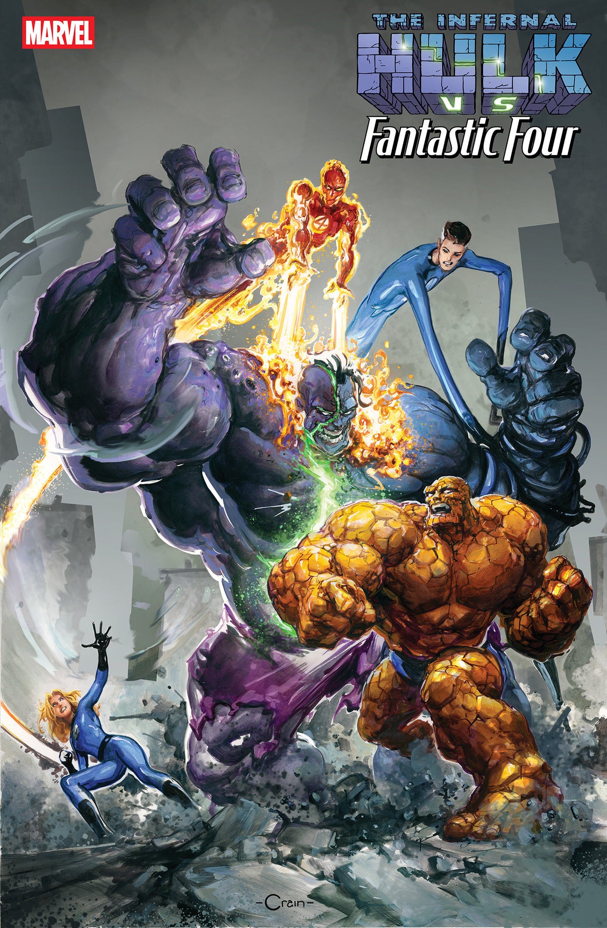 Infernal Hulk vs. Fantastic Four #1 Clayton Crain Variant (NM)