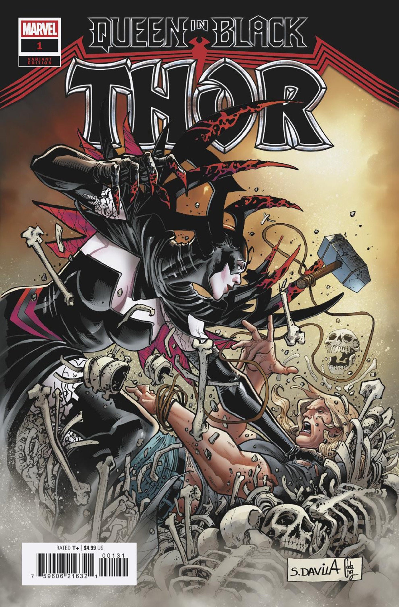 Queen In Black: Thor #1 Sergio Davila Variant [Qib] (NM)