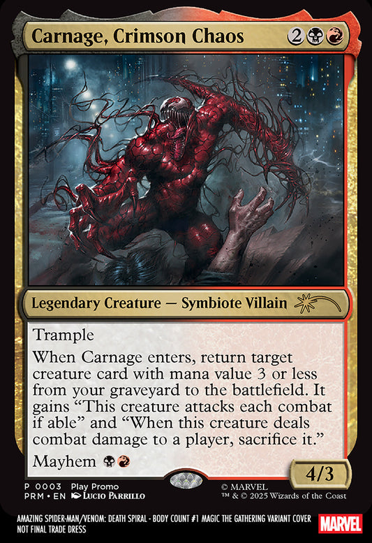 Amazing Spider-Man/Venom: Death Spiral   Body Count #1 Lucio Parrillo Magic: The Gathering Variant [Ds] (NM)