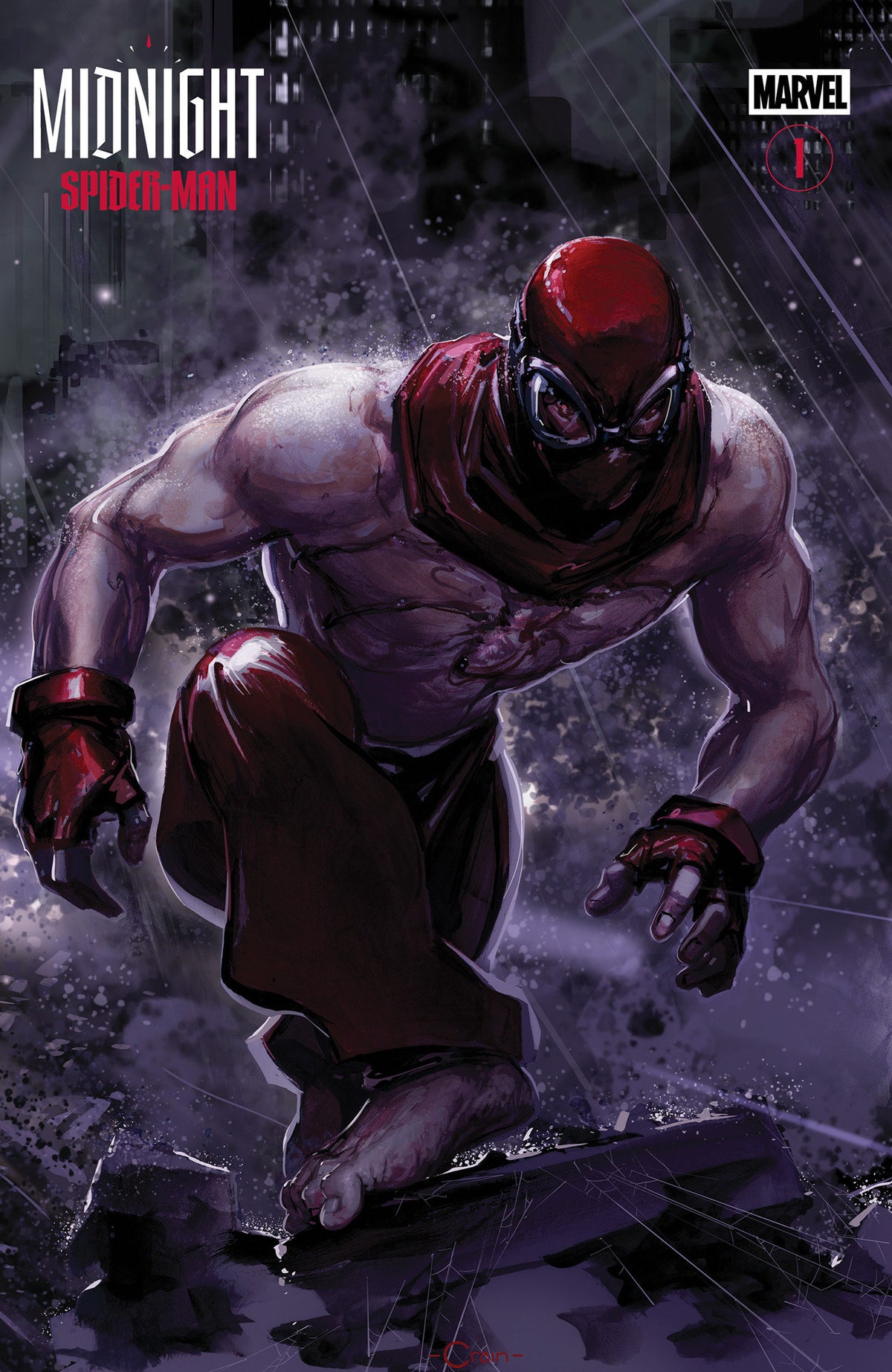 Midnight Spider-Man #1 Cover F Clayton Crain 3 Part Connecting Variant (NM)