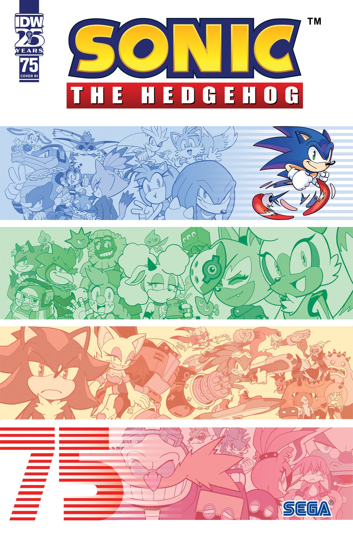 Sonic The Hedgehog #75 1:25 Variant (Yardley) (NM)