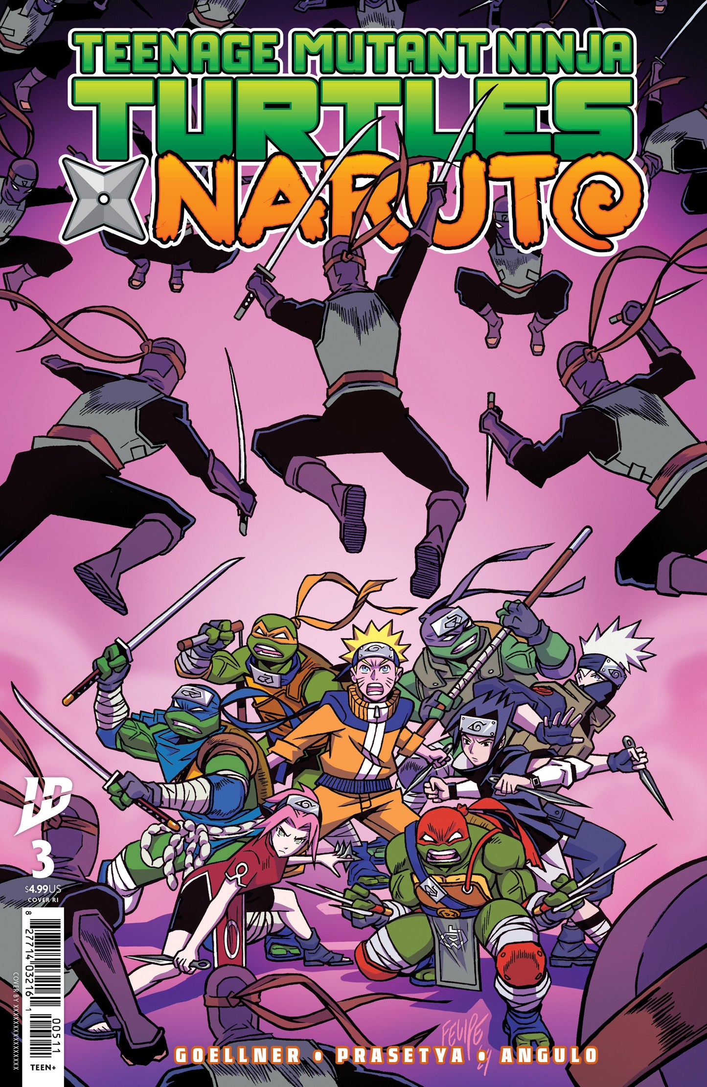 Teenage Mutant Ninja Turtles X Naruto #3 1:25 Variant (Smith) (NM)
