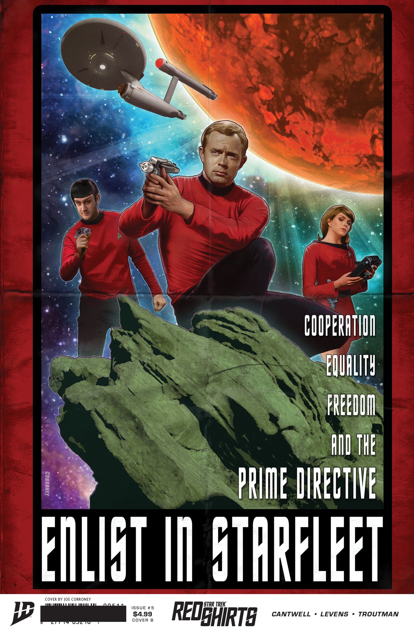 Star Trek: Red Shirts #5 Variant B (Corroney Federation Recruitment) (NM)