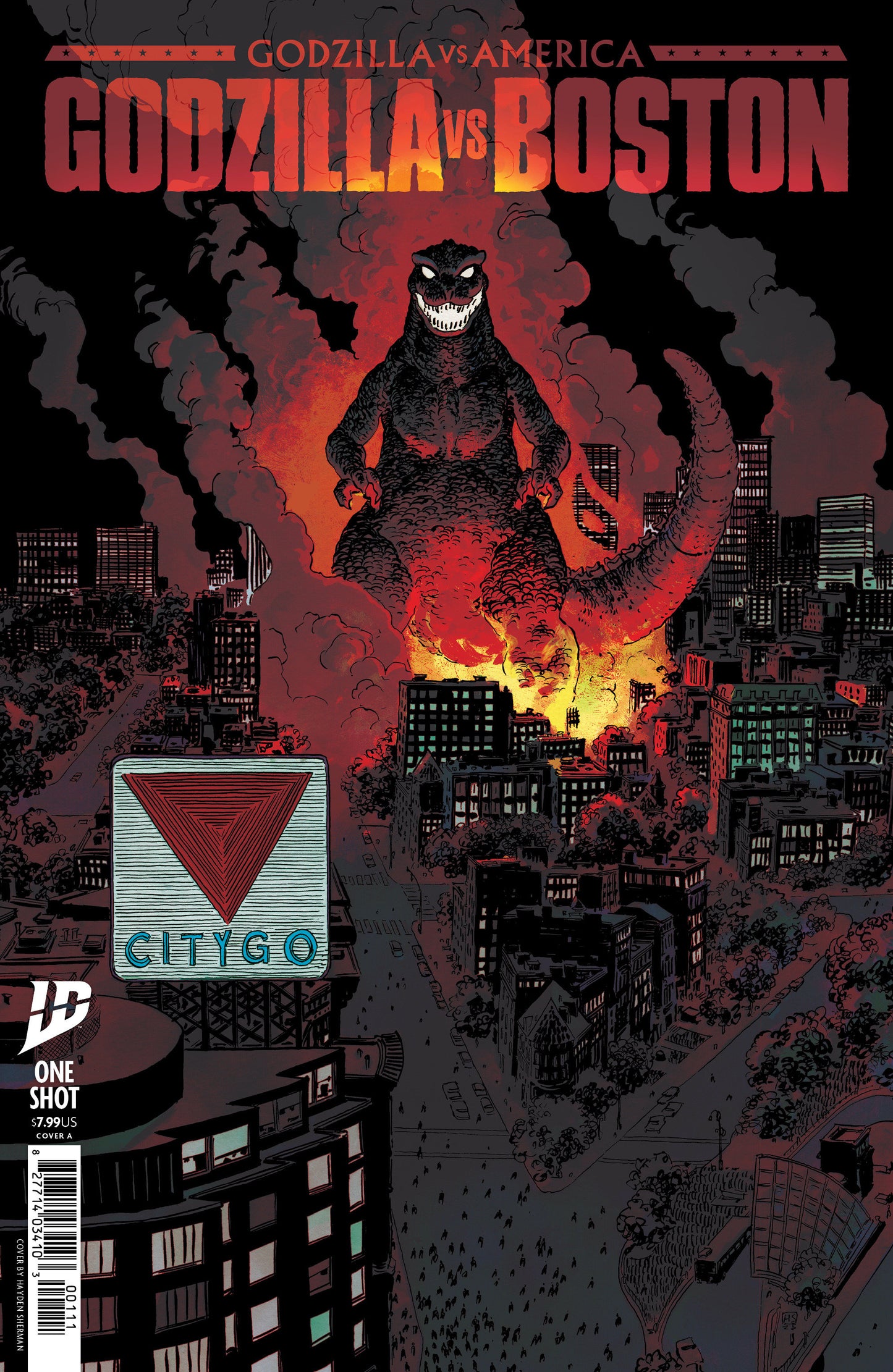 Godzilla vs. America: Boston Cover A (Sherman) (NM)