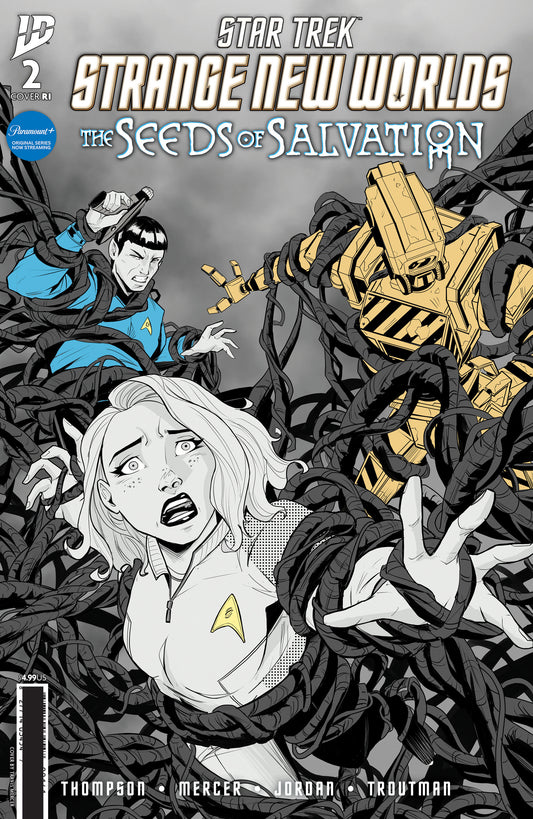 Star Trek: Strange New Worlds The Seeds Of Salvation #2 1:10 Variant (Mercer Black & White) (NM)