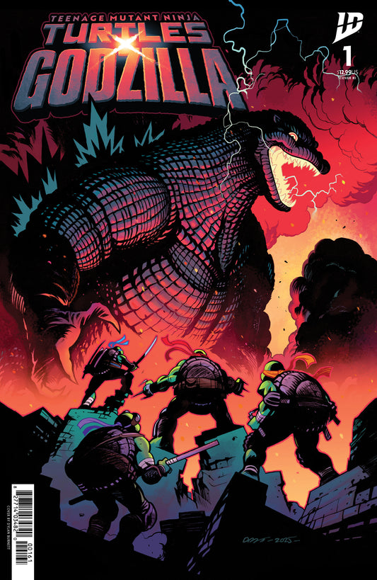 Teenage Mutant Ninja Turtles X Godzilla #1 1:25 Variant Foil (Burnett) (NM)