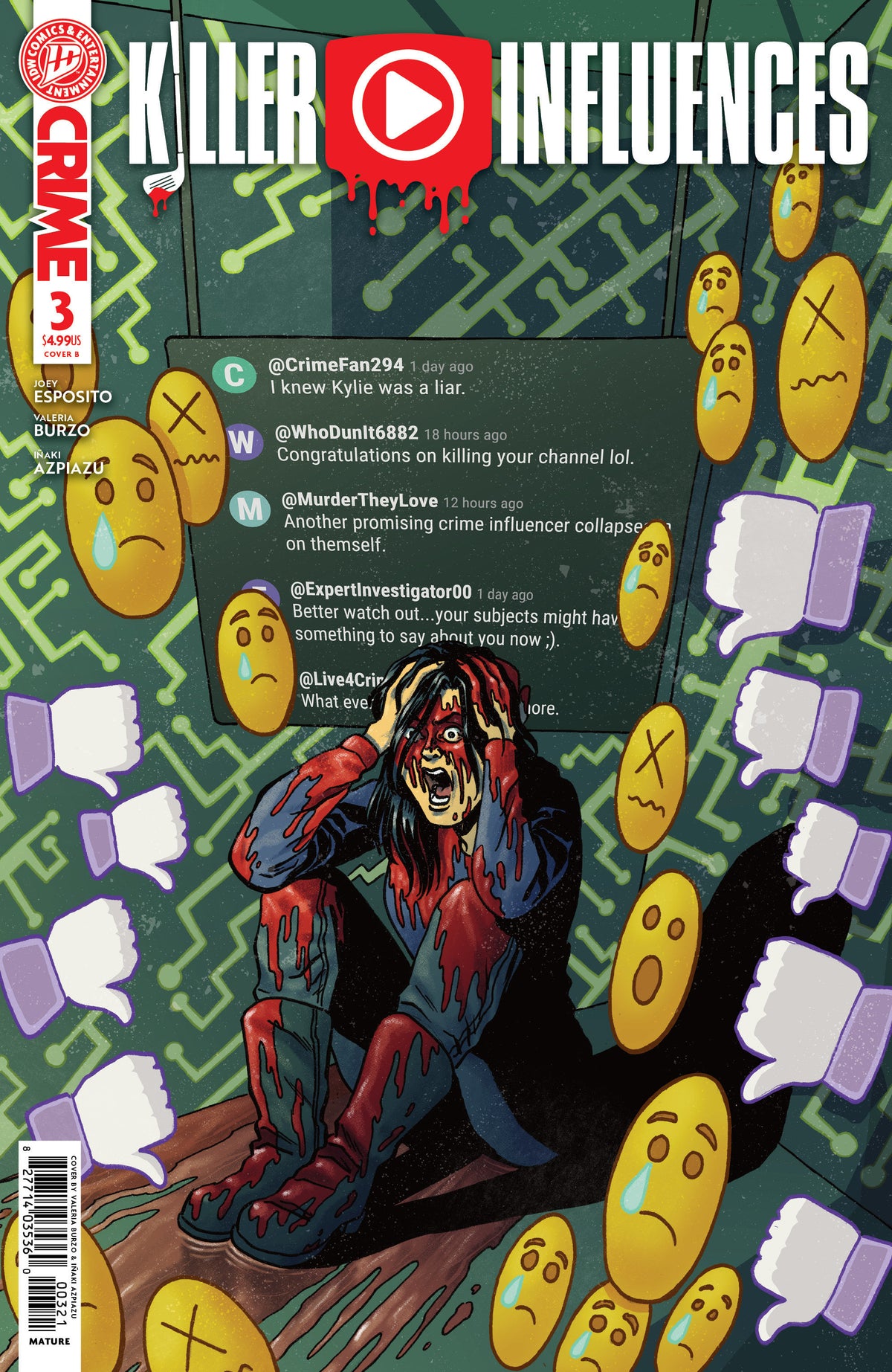 Killer Influences #3 Variant B (Burzo) (NM)