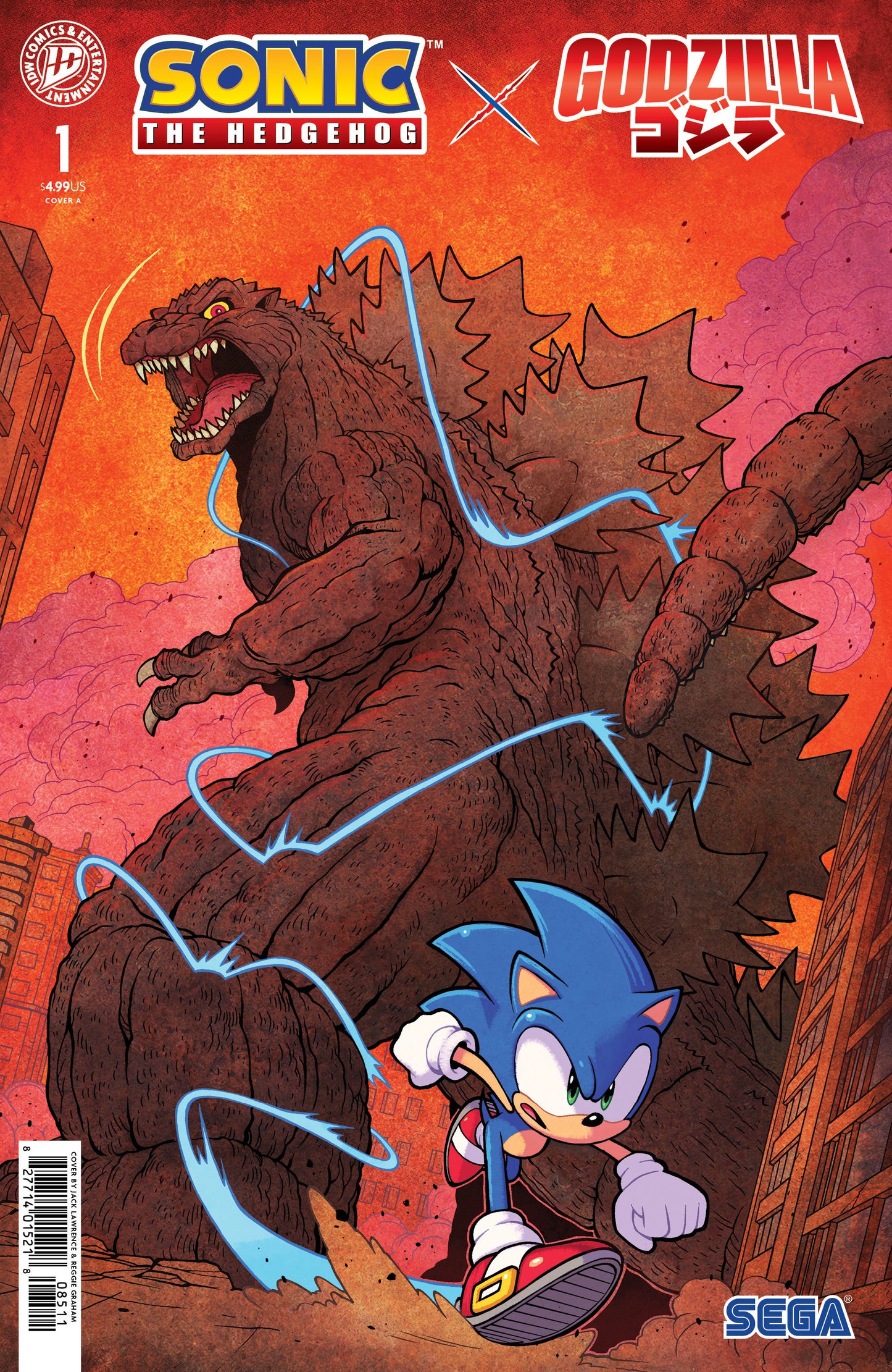 Sonic The Hedgehog X Godzilla #1 Cover A (Lawrence) (NM)