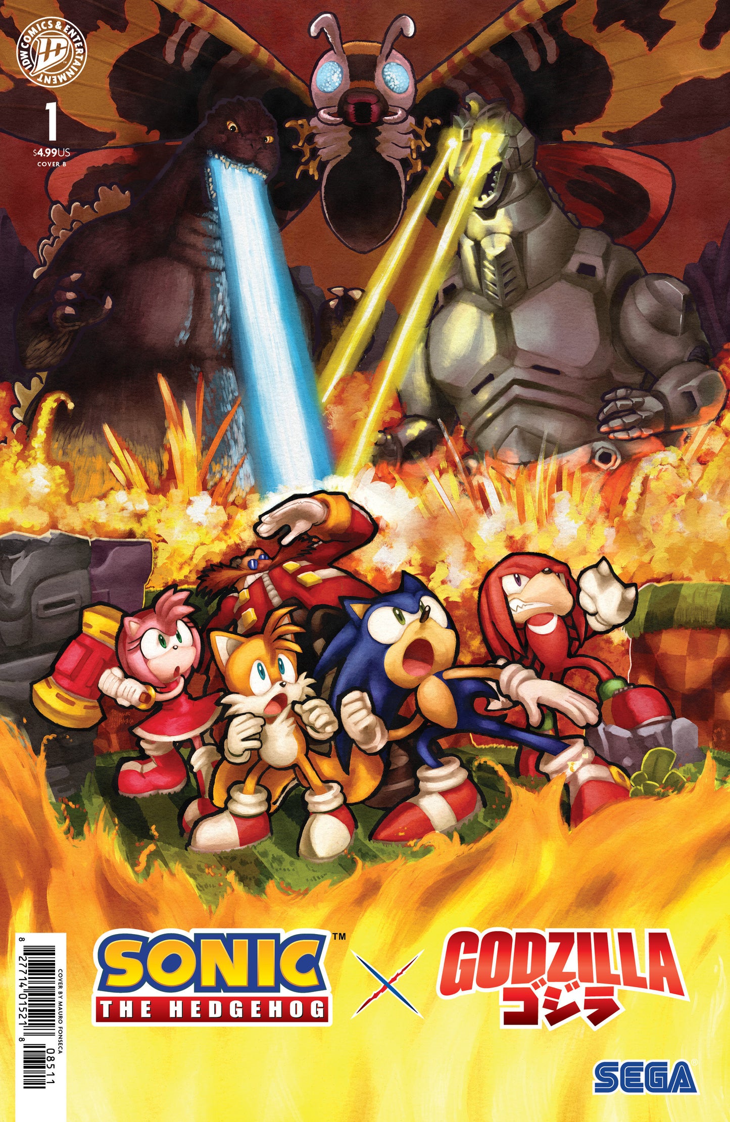 Sonic The Hedgehog X Godzilla #1 Variant B (Fonseca) (NM)