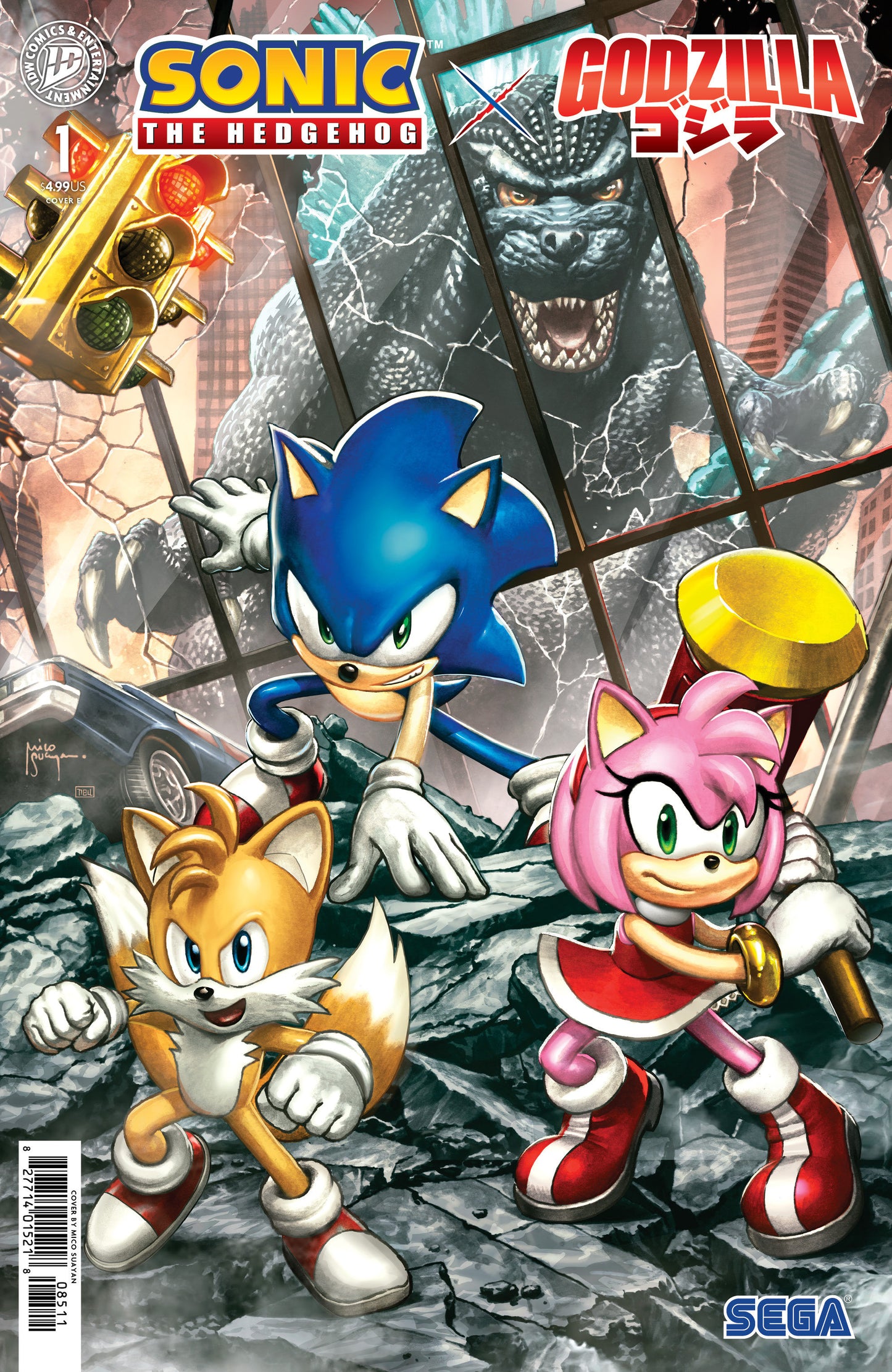 Sonic The Hedgehog X Godzilla #1 Variant E (Suayan) (NM)