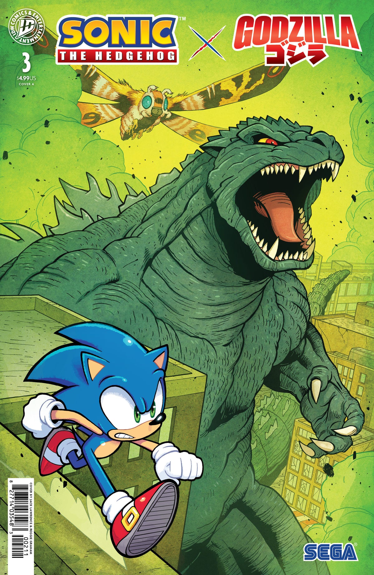 Sonicthe Hedgehog X Godzilla #3 Cover A (Lawrence) (NM)