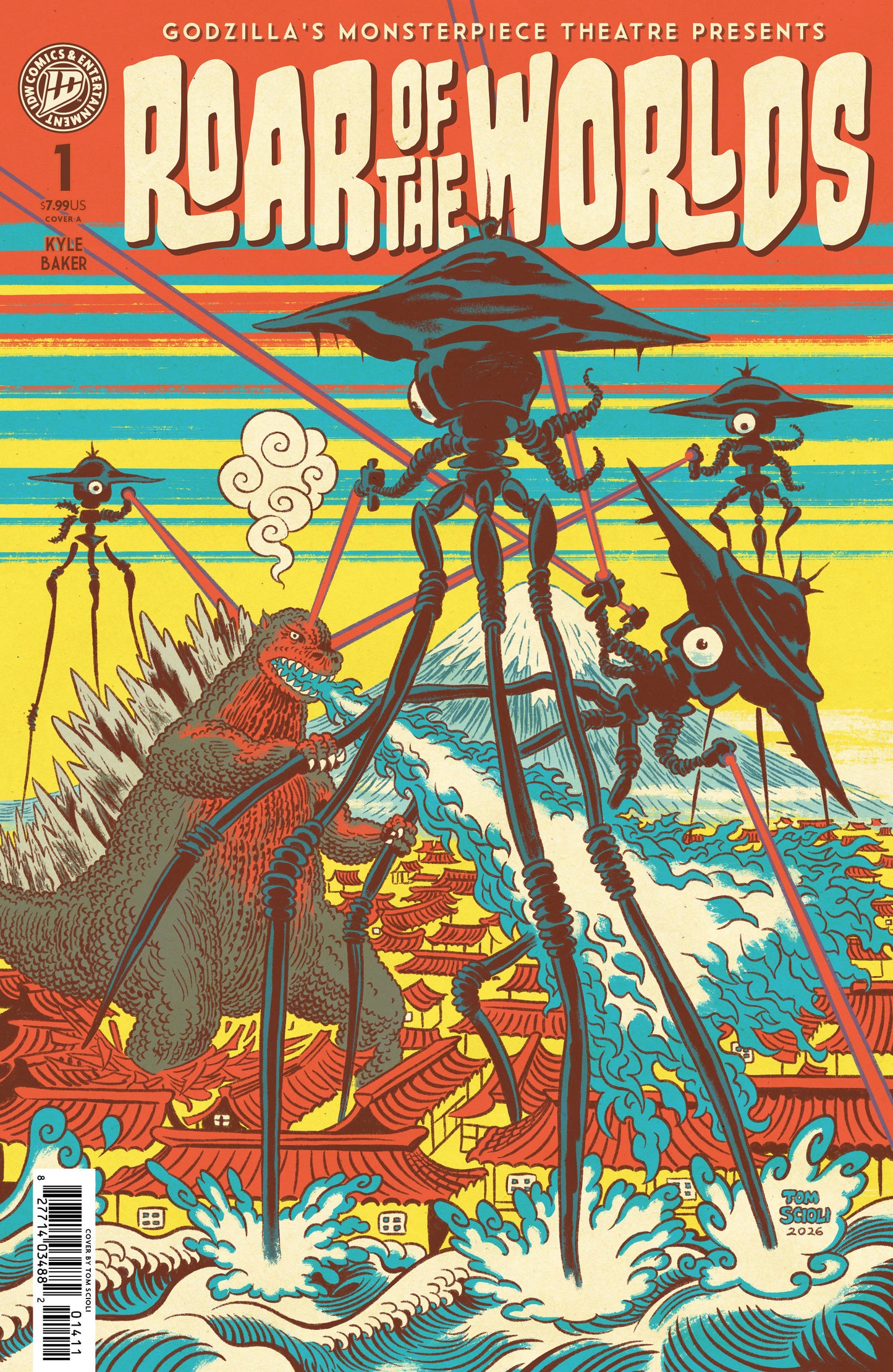 Godzilla's Monsterpiece Theatre Presents: Roar Of The Worlds Cover A (Scioli) (NM)