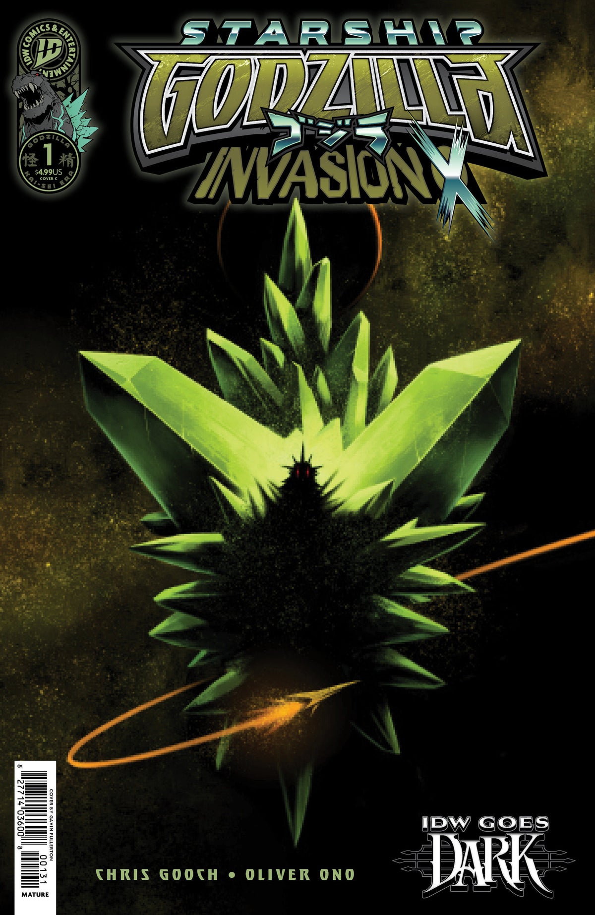 Starship Godzilla: Invasion X [Kai Sei Era] #1 Variant C (Fullerton Idw Goes Dark Variant) (NM)