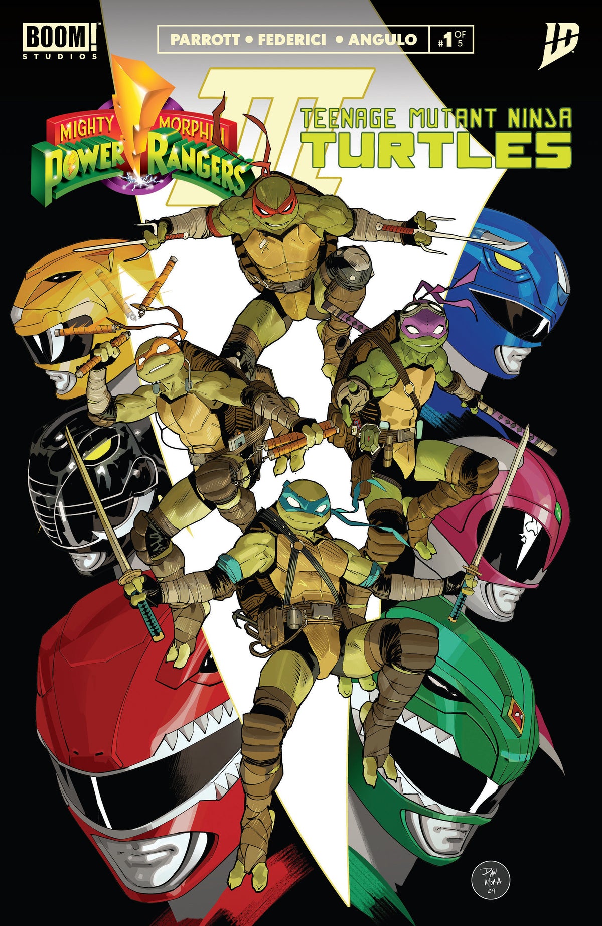 Mighty Morphin Power Rangers/ Teenage Mutant Ninja Turtles III #1 B Variant (Dressed, Mora) (NM)