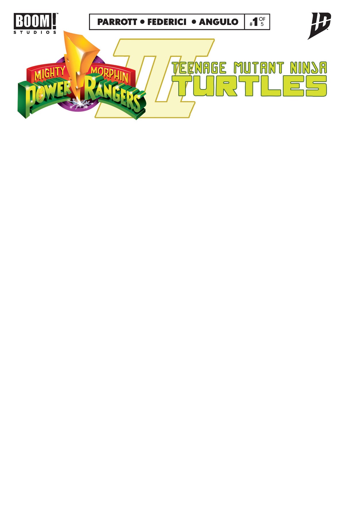 Mighty Morphin Power Rangers/ Teenage Mutant Ninja Turtles III #1 F Blank Variant (Dressed, Sketch Cover (NM)