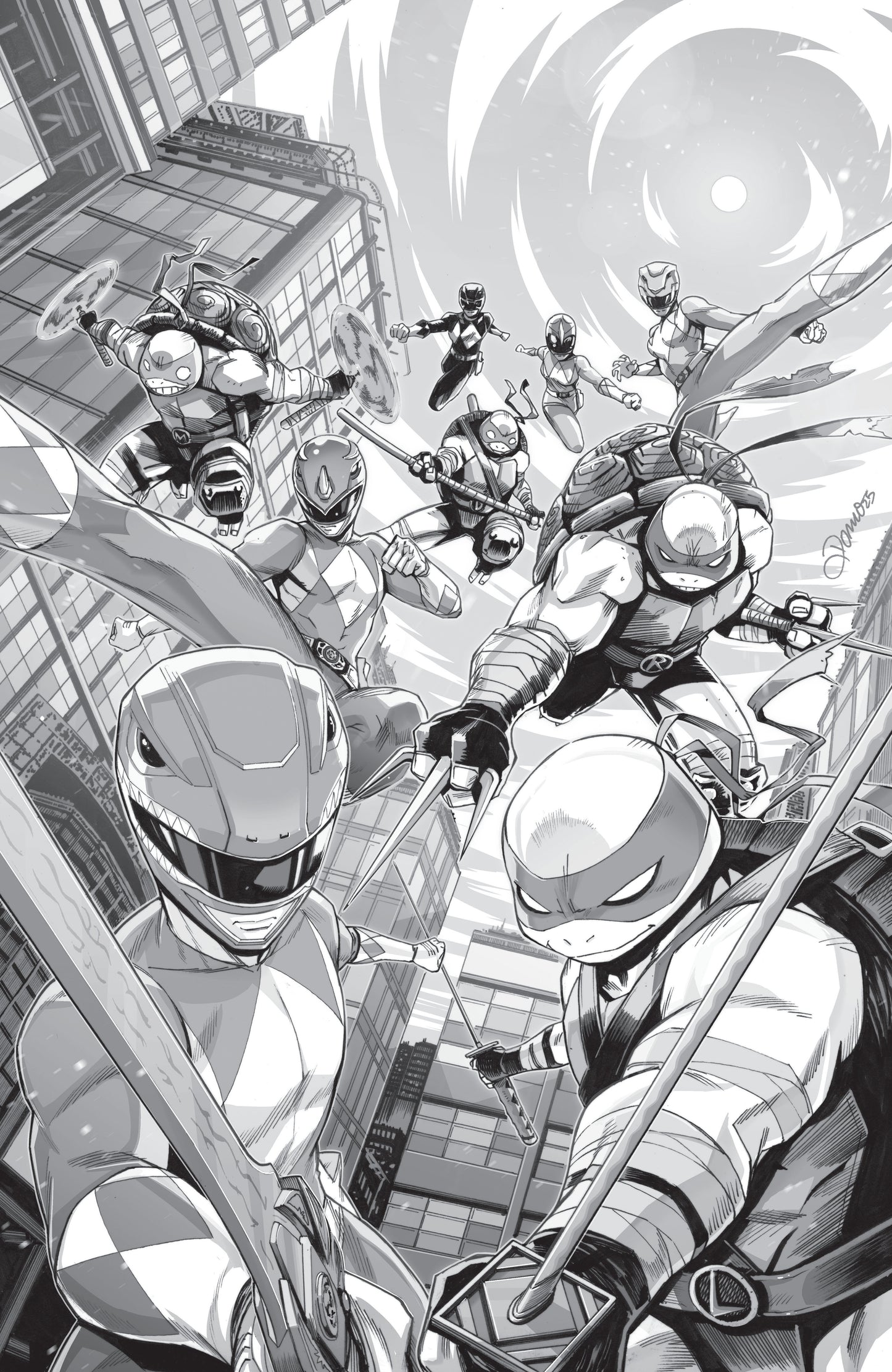 Mighty Morphin Power Rangers/ Teenage Mutant Ninja Turtles III #1 G 1:10 Variant Edition (Full Art, Zonno) (NM)