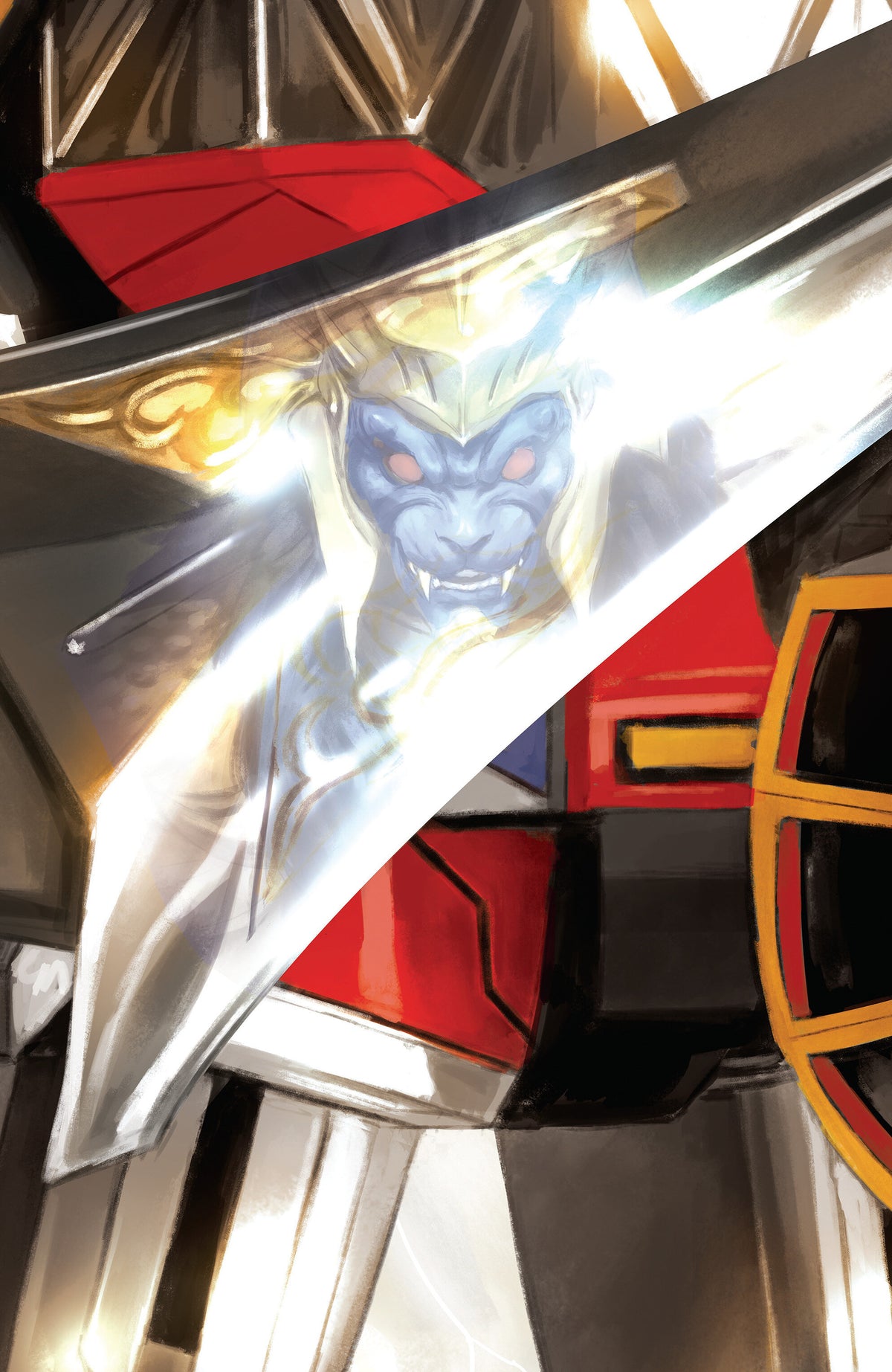 Mighty Morphin Power Rangers (2026) #5 C Megazord Card Stock Connecting Variant (Full Art, Mercado) (NM)