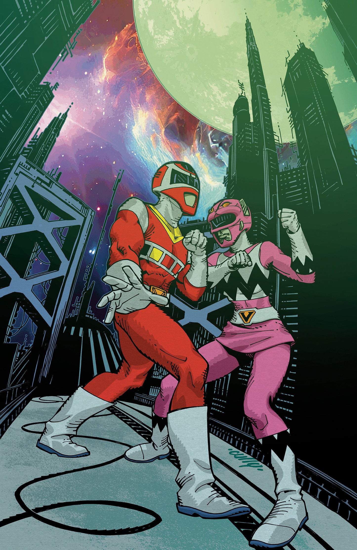 Power Rangers Unlimited #2 E 1:10 Variant Edition Foil Variant (Full Art, Foil, Hamner) (NM)