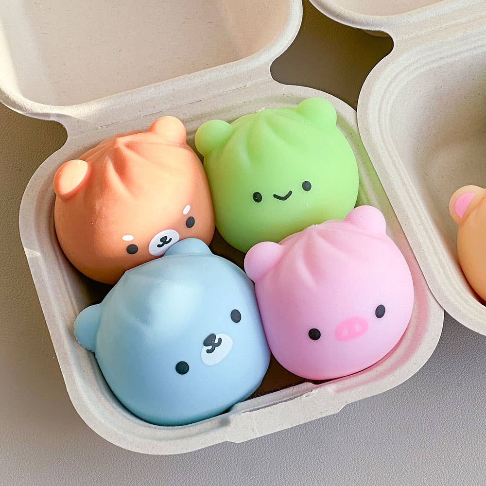Random Animal Dumpling Squishy – Mystery Stress Toy (1 Box)