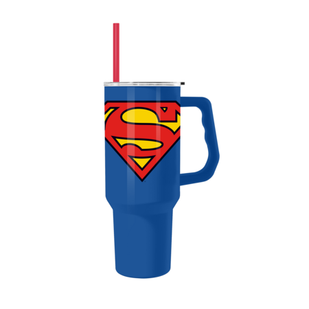 Superman Logo Icon 40oz Stainless Steel Tumbler w Handle