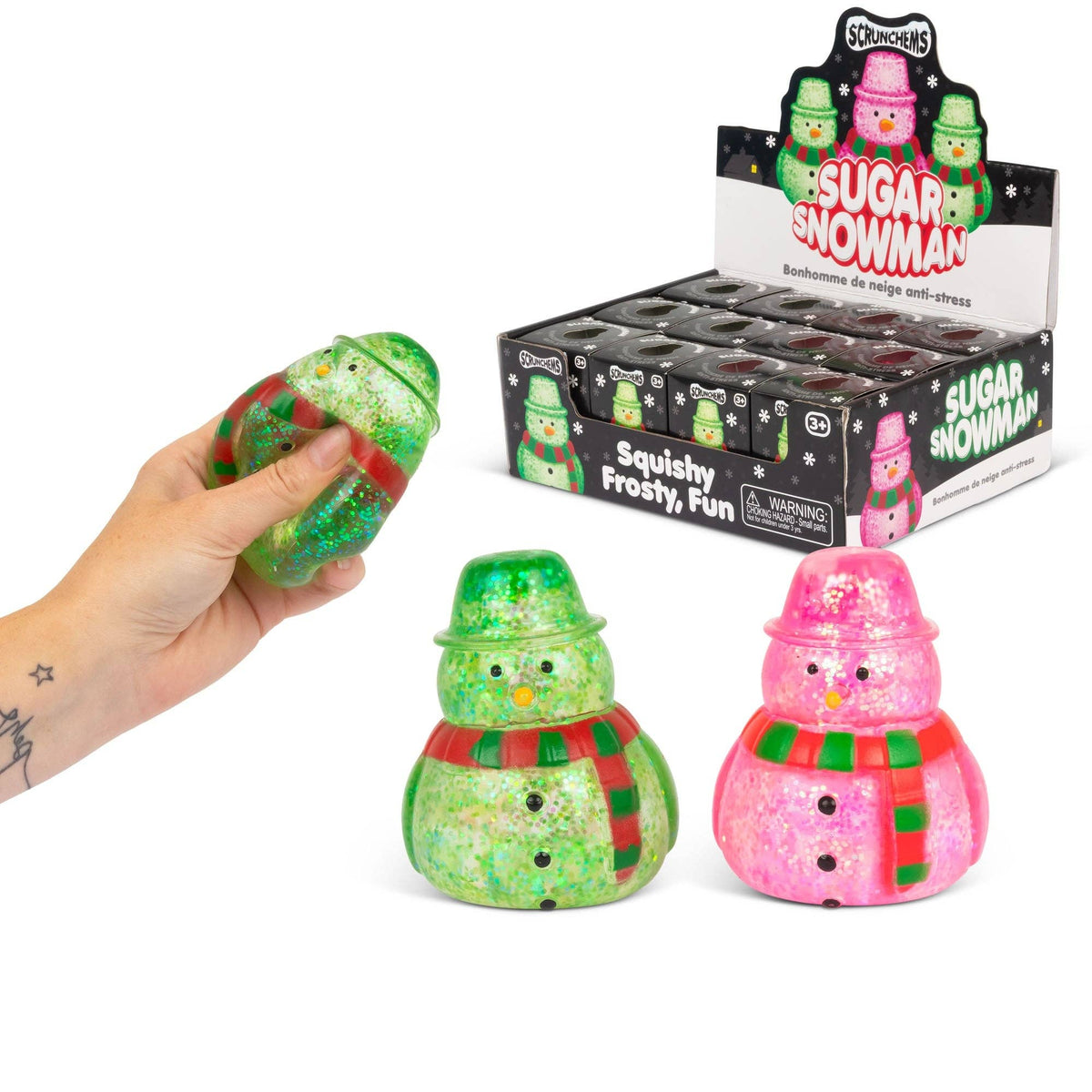 Scrunchems Sugar Snowman Squishy Fidget Toy (1pc)
