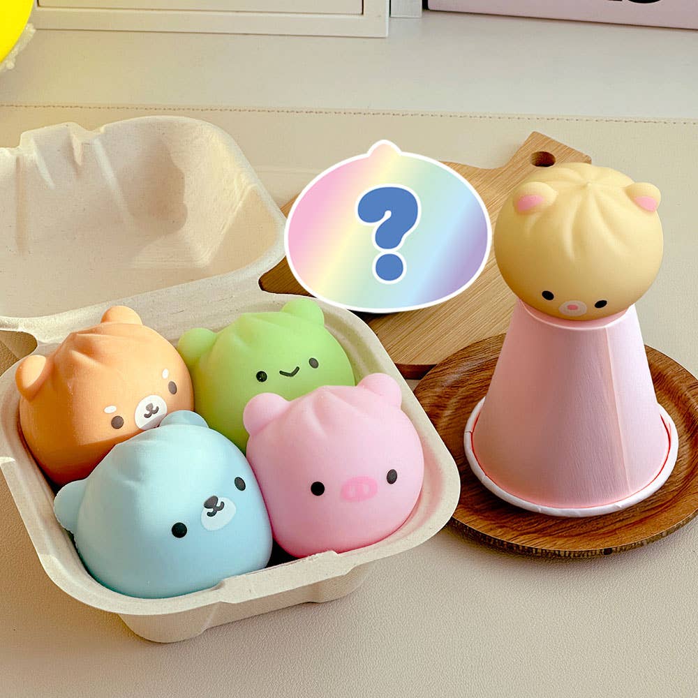Random Animal Dumpling Squishy – Mystery Stress Toy (1 Box)