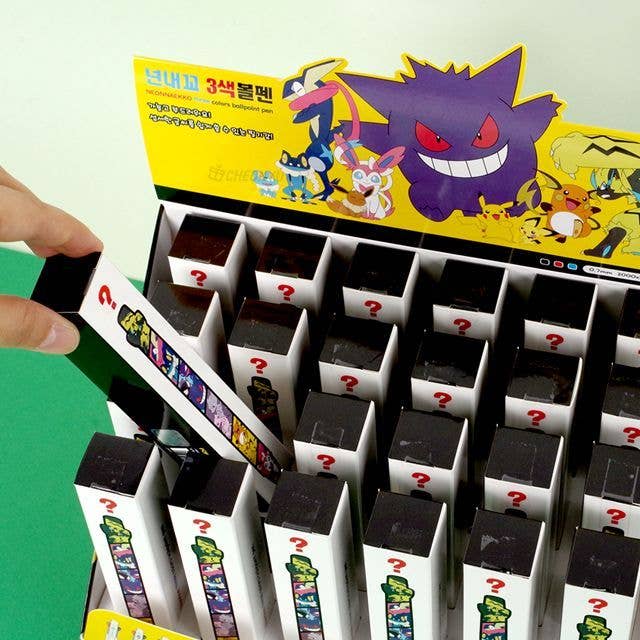 Pokemon 3 Color Ballpoint Pen Blind Box (1 Pen Box)