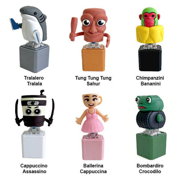 Absurdio Italian Brainrot 3-in-1 LED Keychain Fidget Clicker Toy Blind Box (1pc)