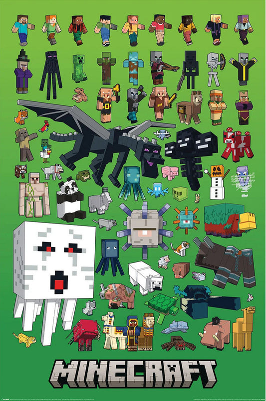 Minecraft Character Montage Poster
