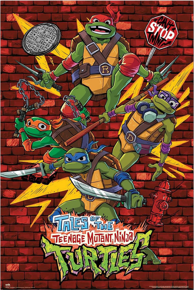 Teenage Mutant Ninja Turtles Brick Wall Poster