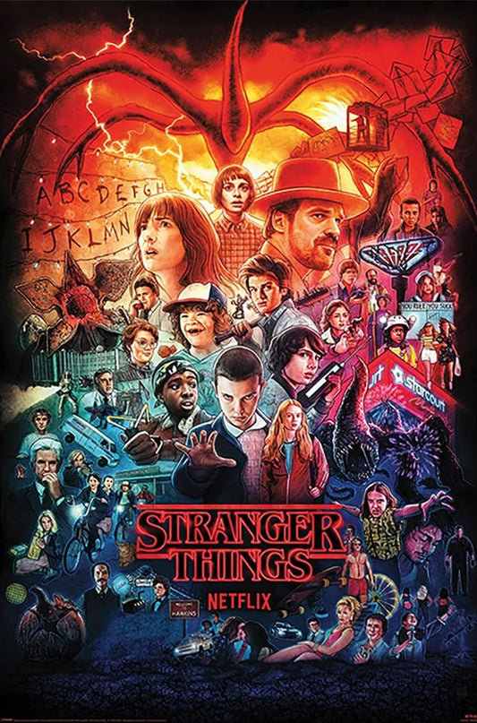 Stranger Things Seasons Montage Poster