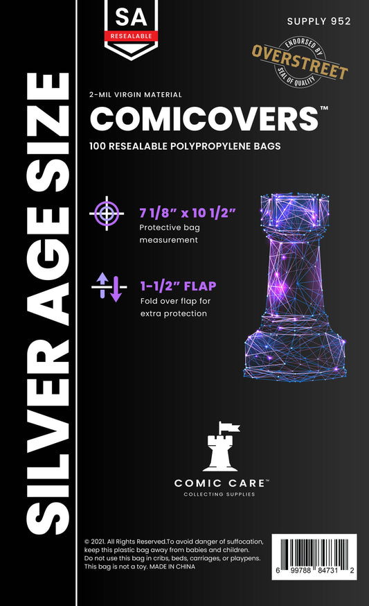 Comicare Silver Resealable Bags