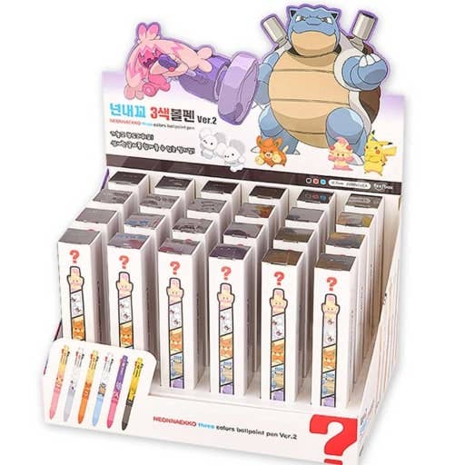 Pokemon 3 Color Ballpoint Pen Blind Box (1 Pen Box)