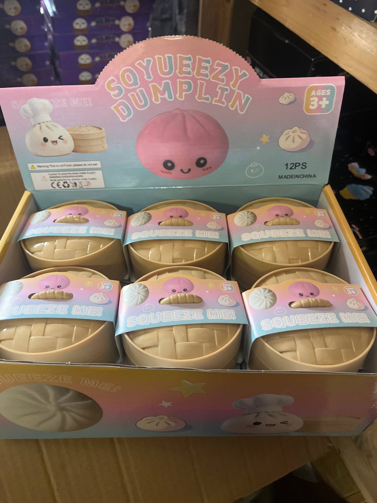 Colorful Solid Dumplings Squishy Toy (1 Box)