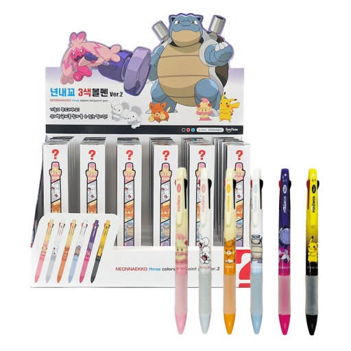 Pokemon 3 Color Ballpoint Pen Blind Box (1 Pen Box)