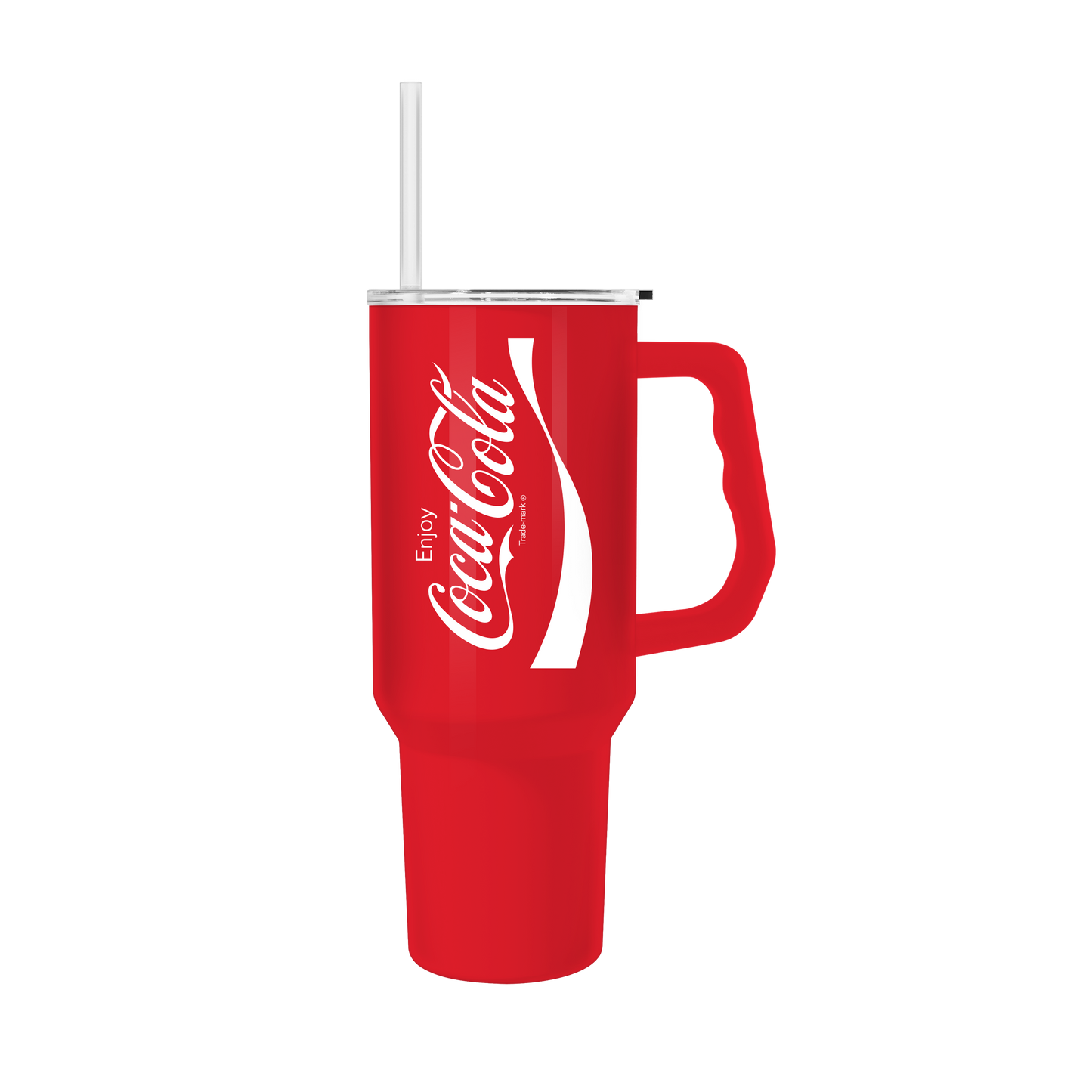 Coca Cola Enjoy Logo 40oz Stainless Steel Tumbler w Handle
