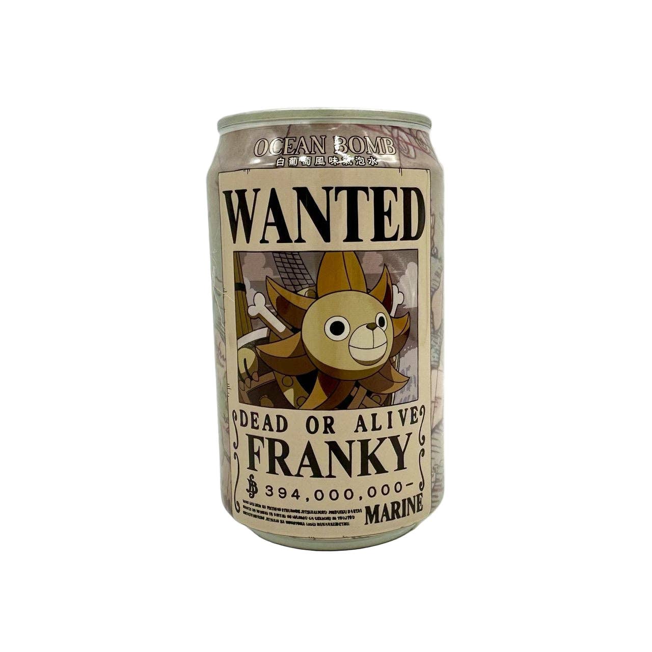 Ocean Bomb- One Piece Wanted Poster Edition White Grape Flavor 330ml (China)