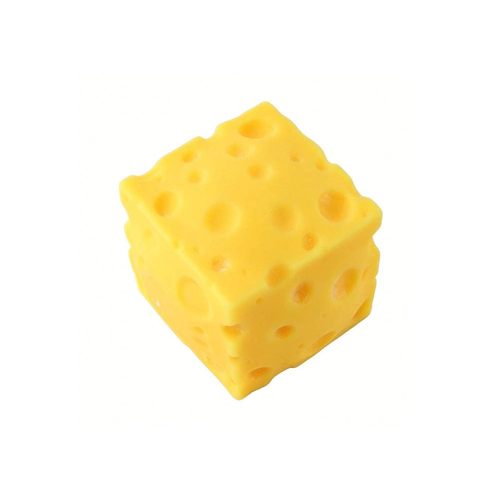 Cheese Cube Squeeze Squishy Stress Relief Toy (1 Cheese)