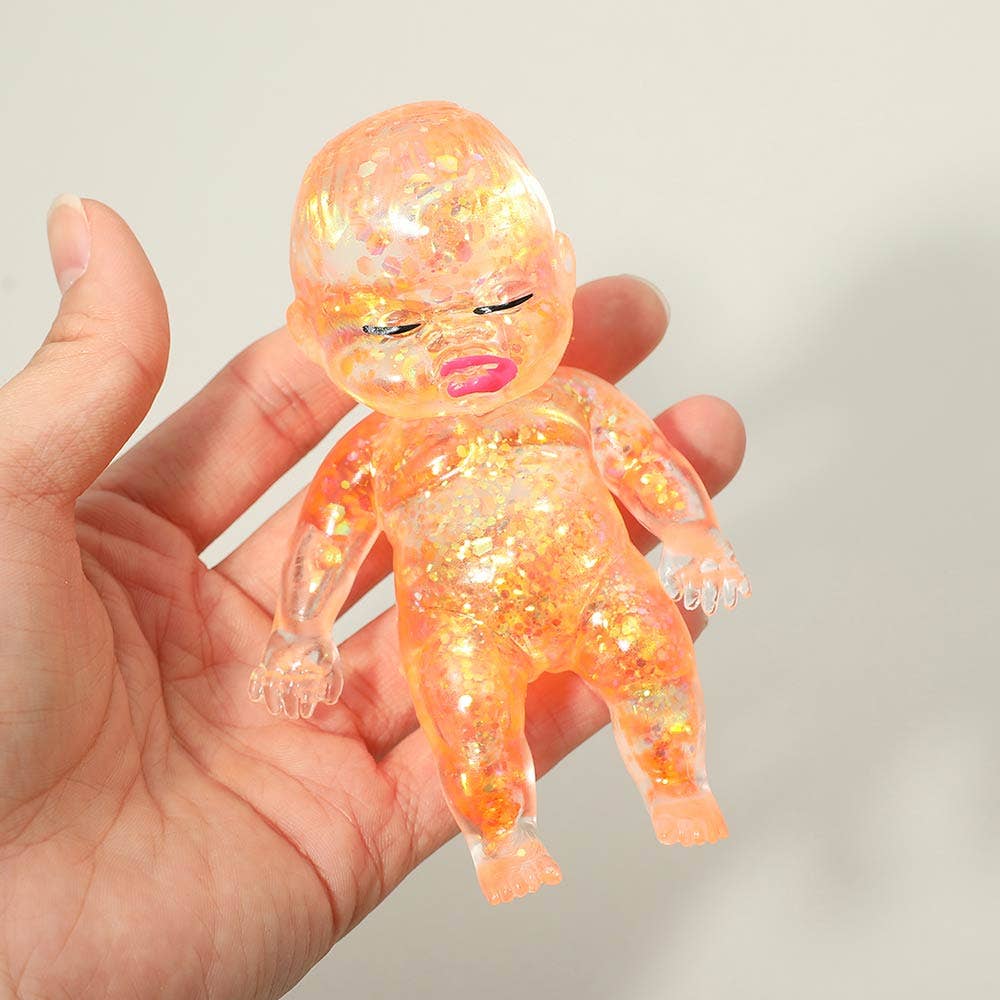 Glitter Figure Doll Squeeze Squishy Stress Relief Toy (1 Doll)